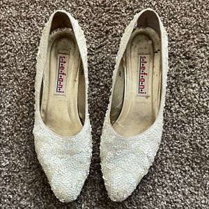 Stefani Women's Sequin Cream Flats